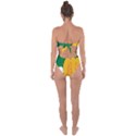 Pumpkin Peppers Green Yellow Tie Back One Piece Swimsuit View2