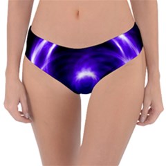 Purple Black Star Neon Light Space Galaxy Reversible Classic Bikini Bottoms by Mariart