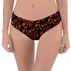 Pattern Halloween Jackolantern Reversible Classic Bikini Bottoms by iCreate