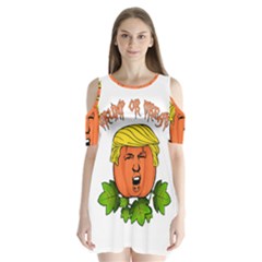 Trump Or Treat  Shoulder Cutout Velvet One Piece by Valentinaart