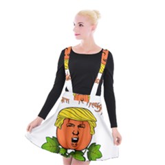 Trump Or Treat  Suspender Skater Skirt by Valentinaart