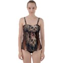 Awesome Creepy Skull With Rat And Wings Twist Front Tankini Set View1