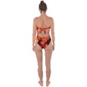 Ablaze With Beautiful Fractal Fall Colors Tie Back One Piece Swimsuit View2