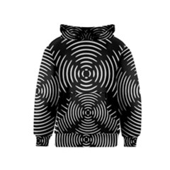 Gold Wave Seamless Pattern Black Hole Kids  Pullover Hoodie by Mariart