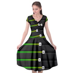 Stock Illustration Rendering Seven Volume Cap Sleeve Wrap Front Dress by Mariart