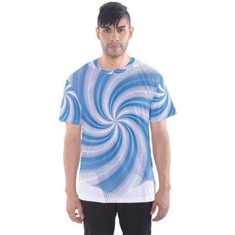 Prismatic Hole Blue Men s Sports Mesh Tee by Mariart