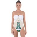 Christmas Tree Present House Star Tie Back One Piece Swimsuit View1