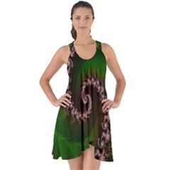 Benthic Saltlife Fractal Tribute For Reef Divers Show Some Back Chiffon Dress by jayaprime