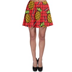 Fruit Pineapple Red Yellow Green Skater Skirt by Alisyart