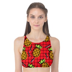 Fruit Pineapple Red Yellow Green Tank Bikini Top by Alisyart