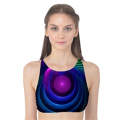 Beautiful Rainbow Marble Fractals In Hyperspace Tank Bikini Top by jayaprime