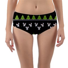 Christmas Angels  Reversible Mid-waist Bikini Bottoms by Valentinaart