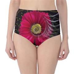 Fantasy Flower Fractal Blossom High-waist Bikini Bottoms by Celenk