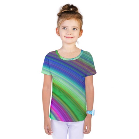 Motion Fractal Background Kids  One Piece Tee by Celenk