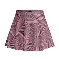 Purple Triangle Background Abstract Mini Flare Skirt by Celenk