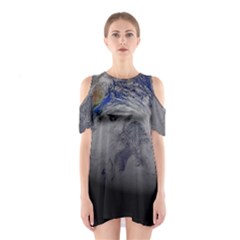 A Sky View Of Earth Shoulder Cutout One Piece by Celenk