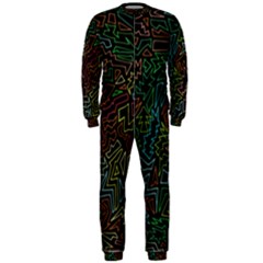 Zigs And Zags Onepiece Jumpsuit (men)  by Celenk