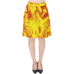 Pattern Velvet High Waist Skirt by gasi