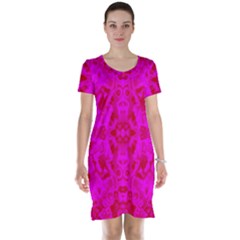 Pattern Short Sleeve Nightdress by gasi
