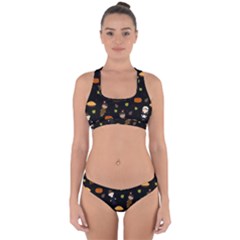 Pilgrims And Indians Pattern - Thanksgiving Cross Back Hipster Bikini Set by Valentinaart