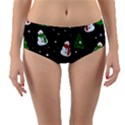 Snowman pattern Reversible Mid-Waist Bikini Bottoms View3