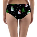 Snowman pattern Reversible Mid-Waist Bikini Bottoms View4