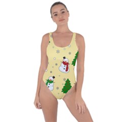Snowman Pattern Bring Sexy Back Swimsuit by Valentinaart