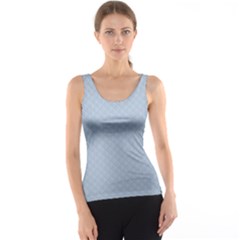 Powder Blue Stitched And Quilted Pattern Tank Top by PodArtist