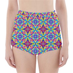 Pattern High-waisted Bikini Bottoms by gasi