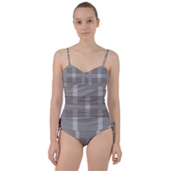 Gray Designs Transparency Square Sweetheart Tankini Set by Celenk