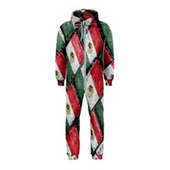 Mexican Flag Pattern Design Hooded Jumpsuit (kids) by dflcprints