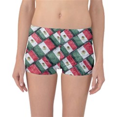 Mexican Flag Pattern Design Reversible Boyleg Bikini Bottoms by dflcprints