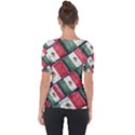 Mexican Flag Pattern Design Short Sleeve Top View2