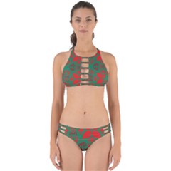 Christmas Background Perfectly Cut Out Bikini Set by Celenk