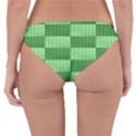 Wool Ribbed Texture Green Shades Reversible Hipster Bikini Bottoms View2