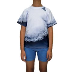 Ice, Snow And Moving Water Kids  Short Sleeve Swimwear by Ucco