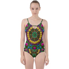 Bohemian Chic In Fantasy Style Cut Out Top Tankini Set by pepitasart