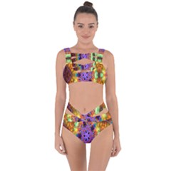 Kaleidoscope Pattern Ornament Bandaged Up Bikini Set  by Celenk