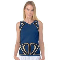 Art Nouveau,vintage,floral,belle Époque,elegant,blue,gold,art Deco,modern,trendy Women s Basketball Tank Top by NouveauDesign