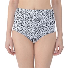 Wavy Intricate Seamless Pattern Design High-waist Bikini Bottoms by dflcprints