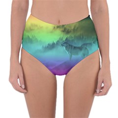 Yellowstone Wolfs Sunset Reversible High-waist Bikini Bottoms by PodArtist