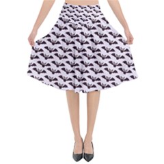 Halloween Lilac Paper Pattern Flared Midi Skirt by Celenk