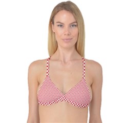 Sexy Red And White Polka Dot Reversible Tri Bikini Top by PodArtist