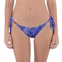 Texture Blue Neon Brick Diagonal Reversible Bikini Bottom by Celenk