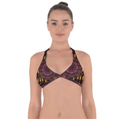 A Flaming Star Is Born On The  Metal Sky Halter Neck Bikini Top by pepitasart