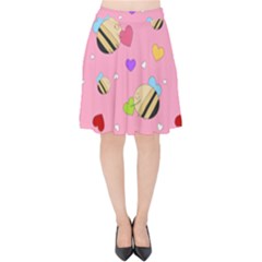 Bee Mine Valentine Velvet High Waist Skirt by Bigfootshirtshop