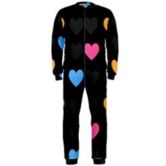 Emo Heart Pattern Onepiece Jumpsuit (men) 