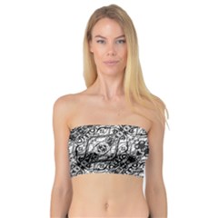 Black And White Ornate Pattern Bandeau Top by dflcprints