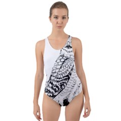 Animal Bird Forest Nature Owl Cut-out Back One Piece Swimsuit by Celenk