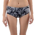 Fractal Sketch Light Reversible Mid-Waist Bikini Bottoms View3